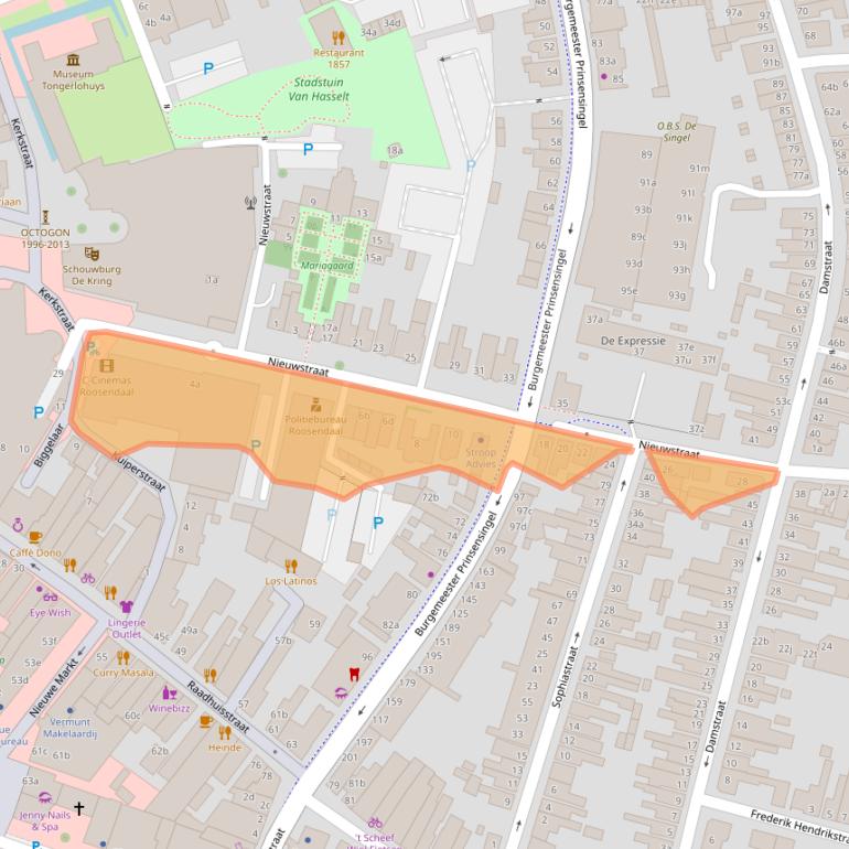 Kaart van postcodegebied 4701HS.