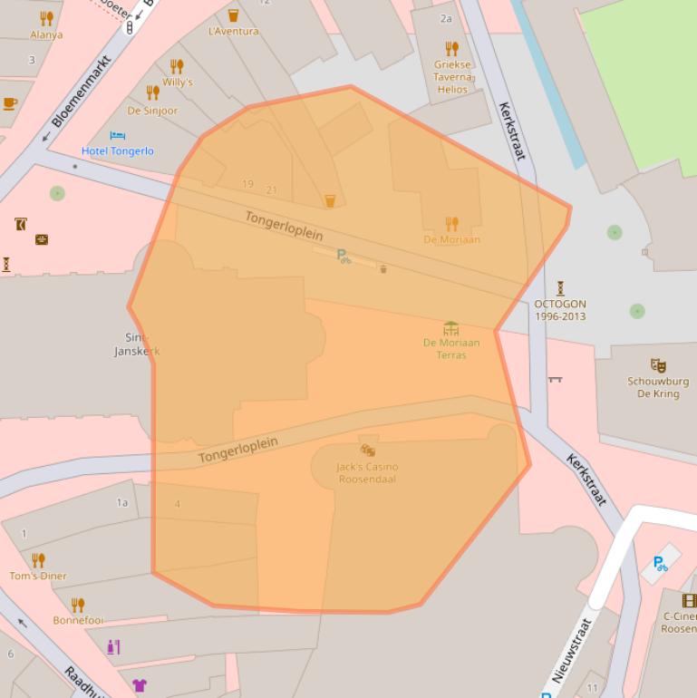 Kaart van postcodegebied 4701HV.