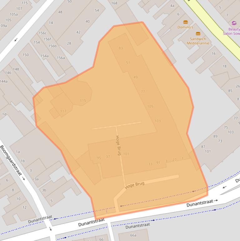 Kaart van postcodegebied 4701HZ.