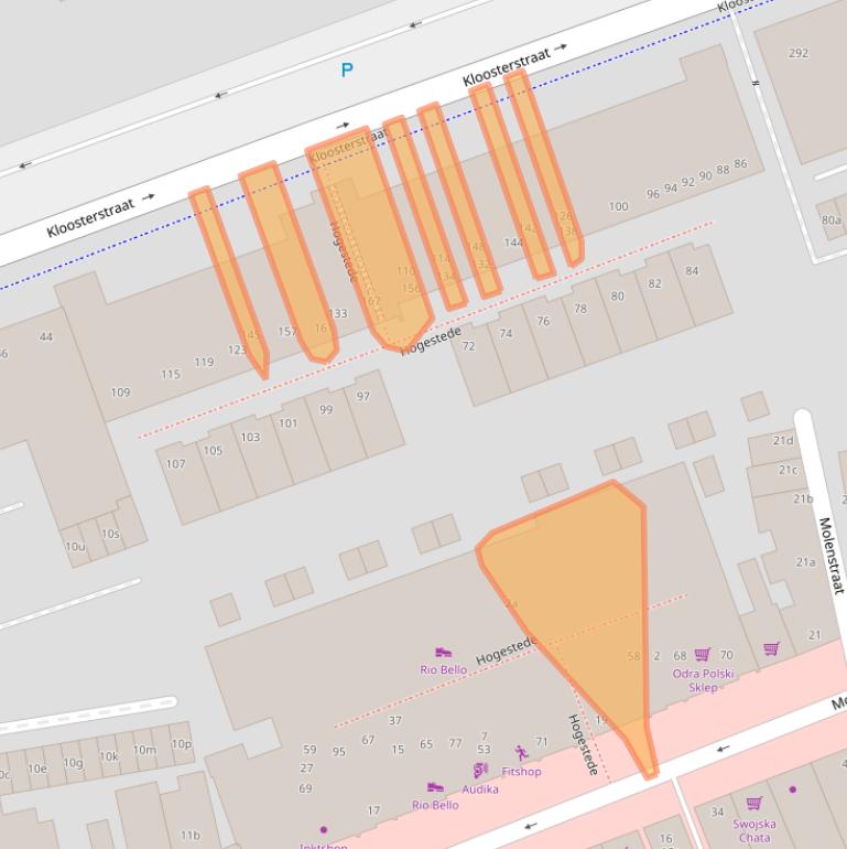 Kaart van postcodegebied 4701JH.