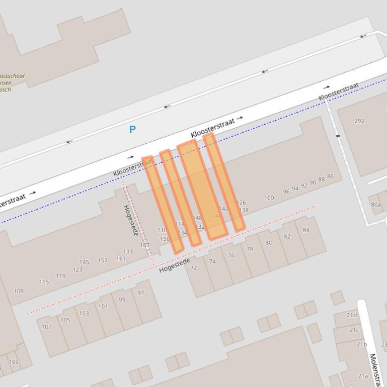 Kaart van postcodegebied 4701JJ.