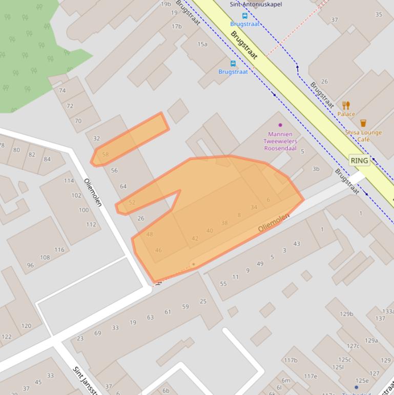 Kaart van postcodegebied 4701KL.