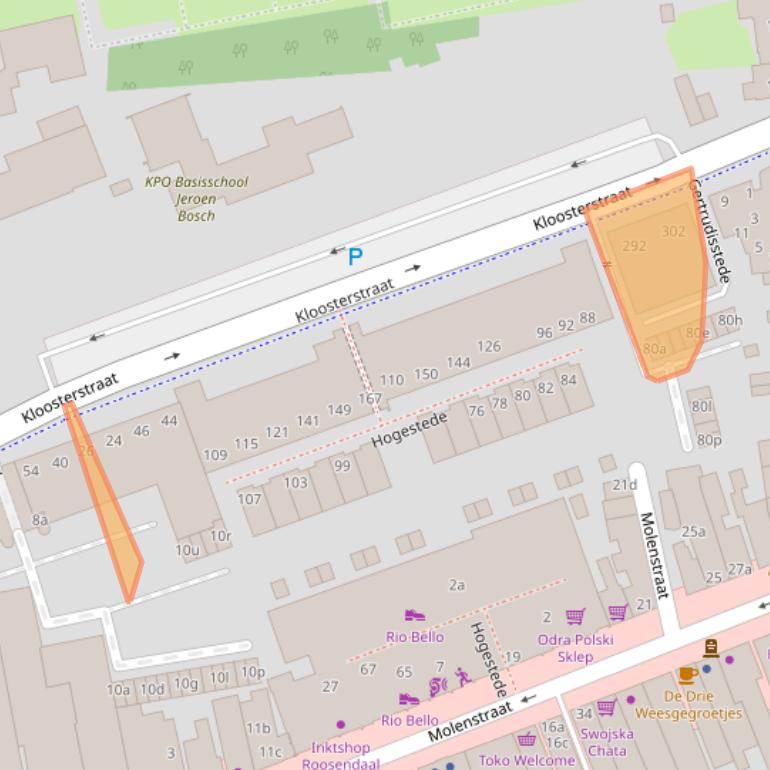 Kaart van postcodegebied 4701KS.