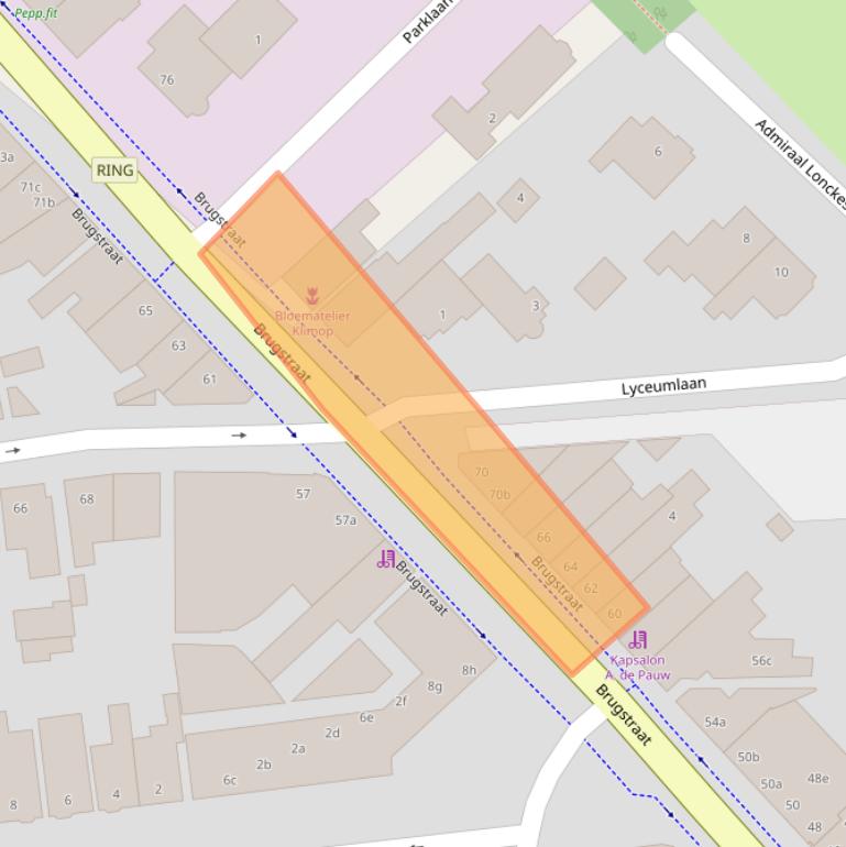 Kaart van postcodegebied 4701LK.