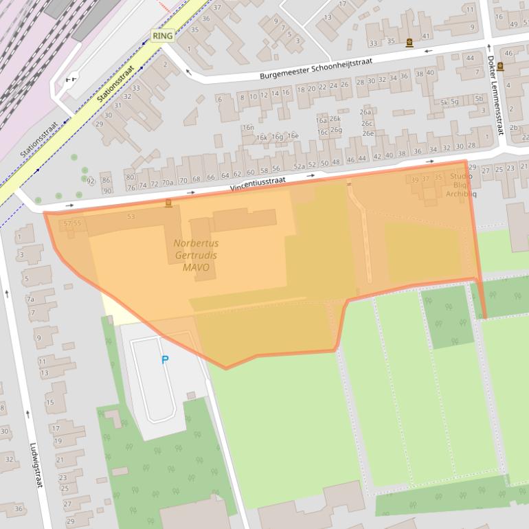 Kaart van postcodegebied 4701LN.