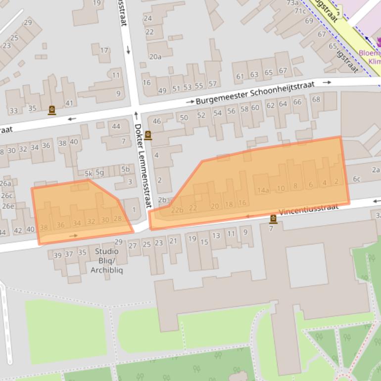 Kaart van postcodegebied 4701LP.