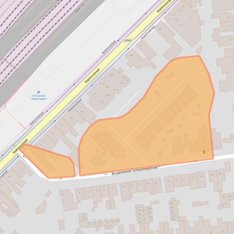 Kaart van postcodegebied 4701LS.