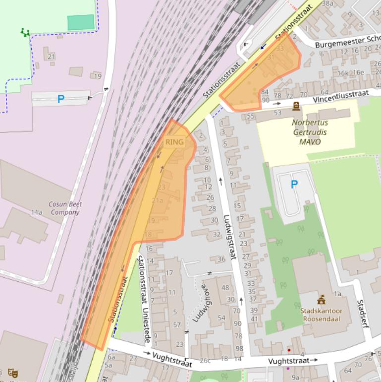 Kaart van postcodegebied 4701NB.