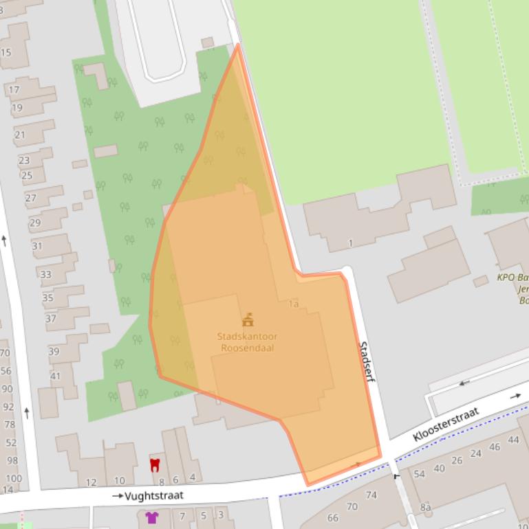 Kaart van postcodegebied 4701NK.