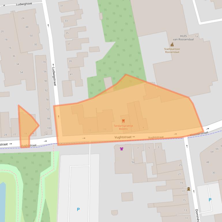 Kaart van postcodegebied 4701NS.