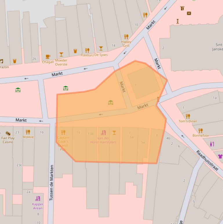 Kaart van postcodegebied 4701PA.