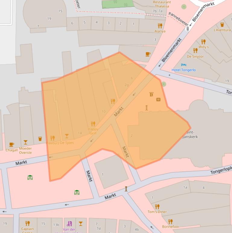 Kaart van postcodegebied 4701PE.