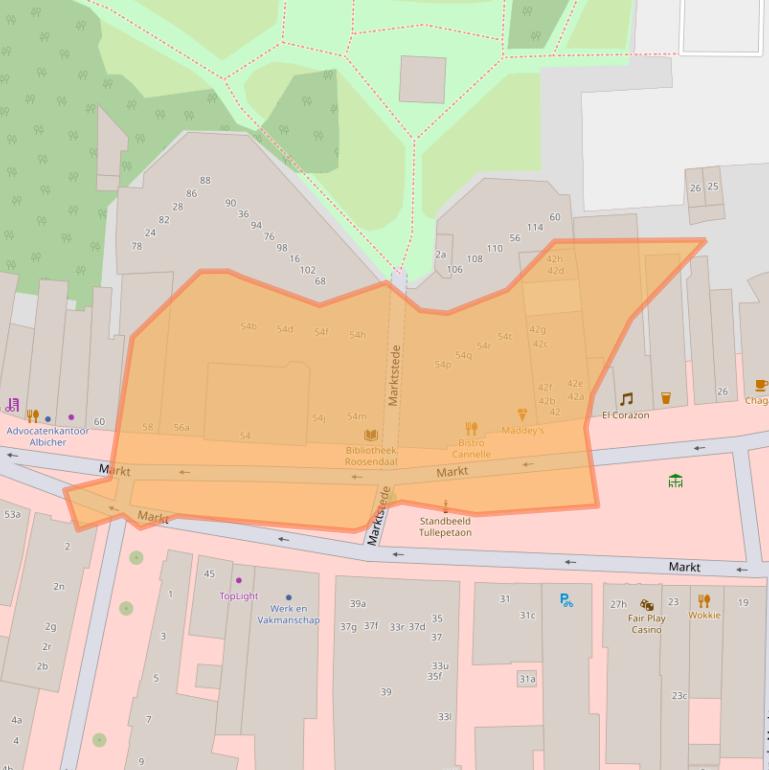 Kaart van postcodegebied 4701PH.