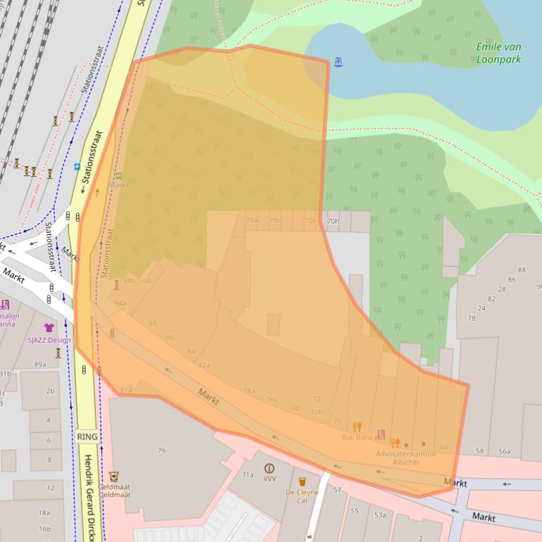 Kaart van postcodegebied 4701PJ.