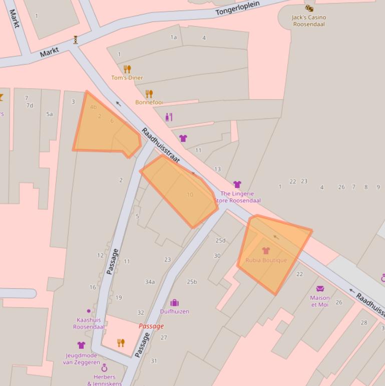 Kaart van postcodegebied 4701PR.