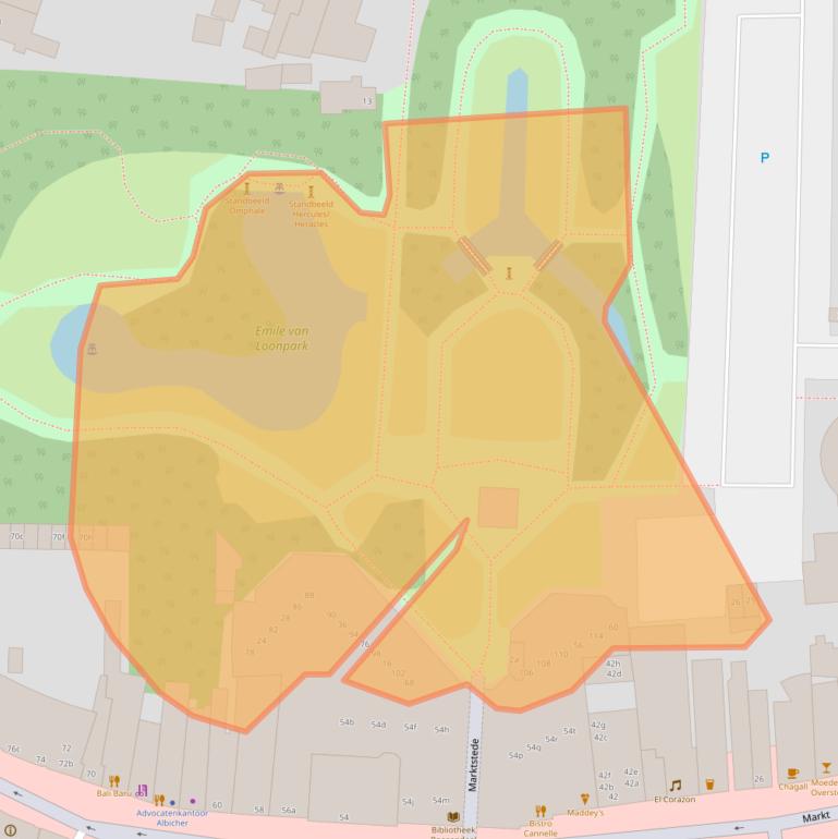 Kaart van postcodegebied 4701PZ.