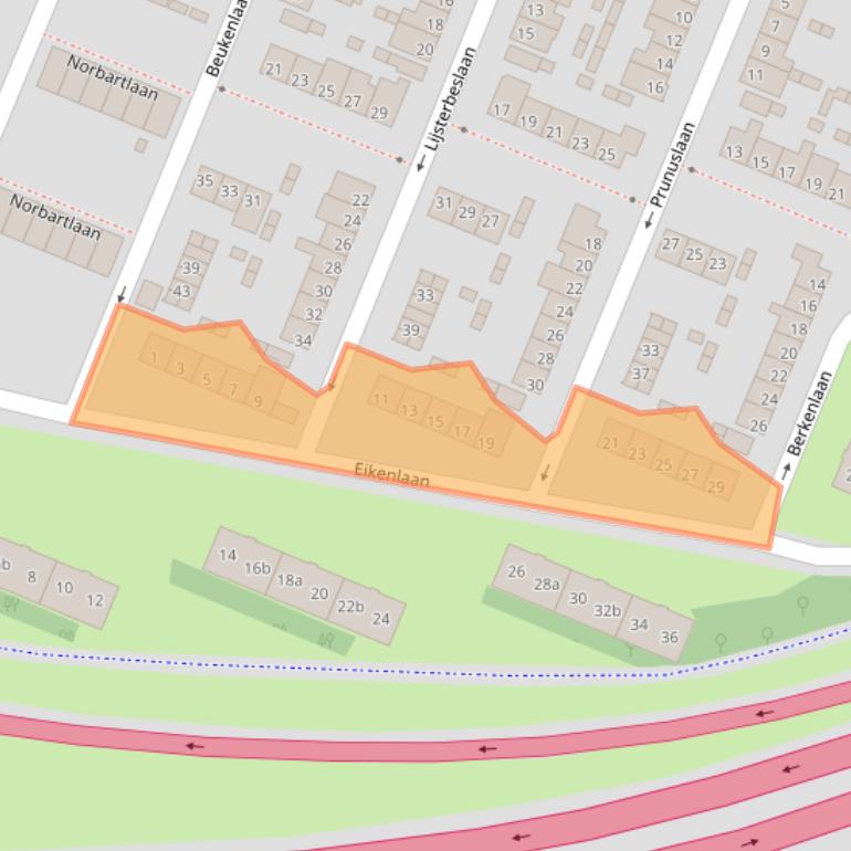 Kaart van postcodegebied 4702AA.