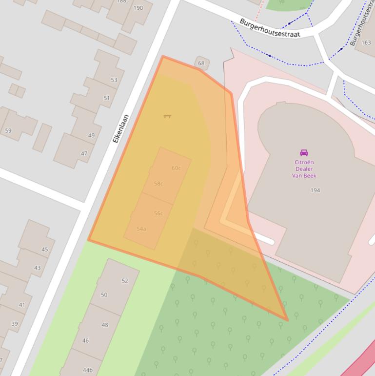 Kaart van postcodegebied 4702AH.