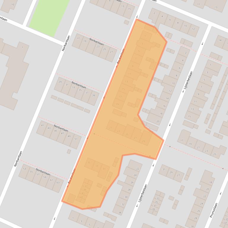Kaart van postcodegebied 4702AR.