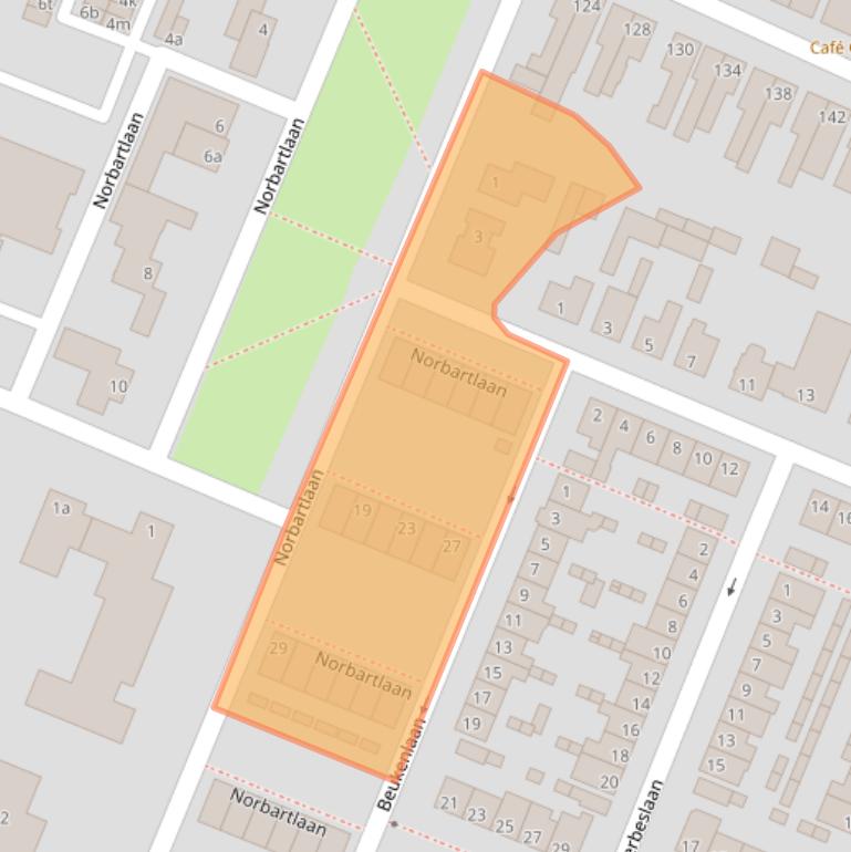 Kaart van postcodegebied 4702AV.