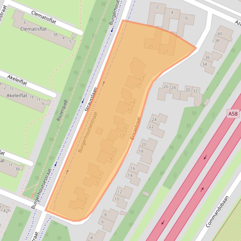 Kaart van postcodegebied 4702BL.