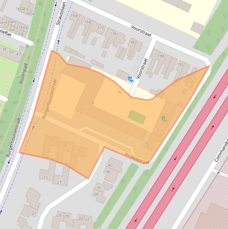 Kaart van postcodegebied 4702BN.