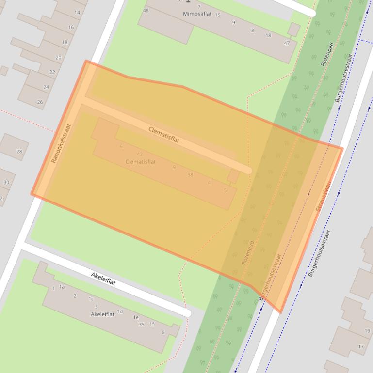 Kaart van postcodegebied 4702BS.