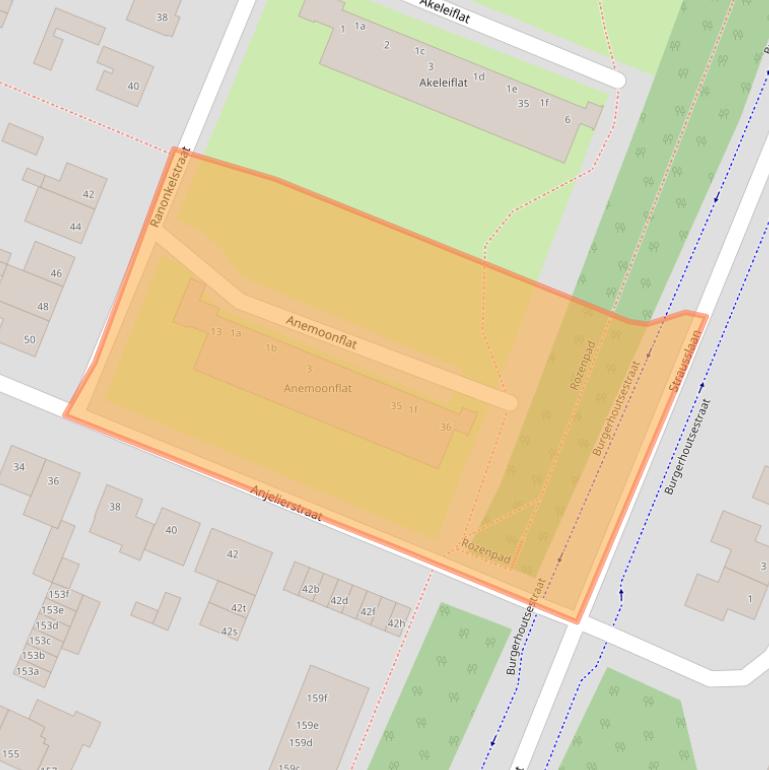 Kaart van postcodegebied 4702BV.