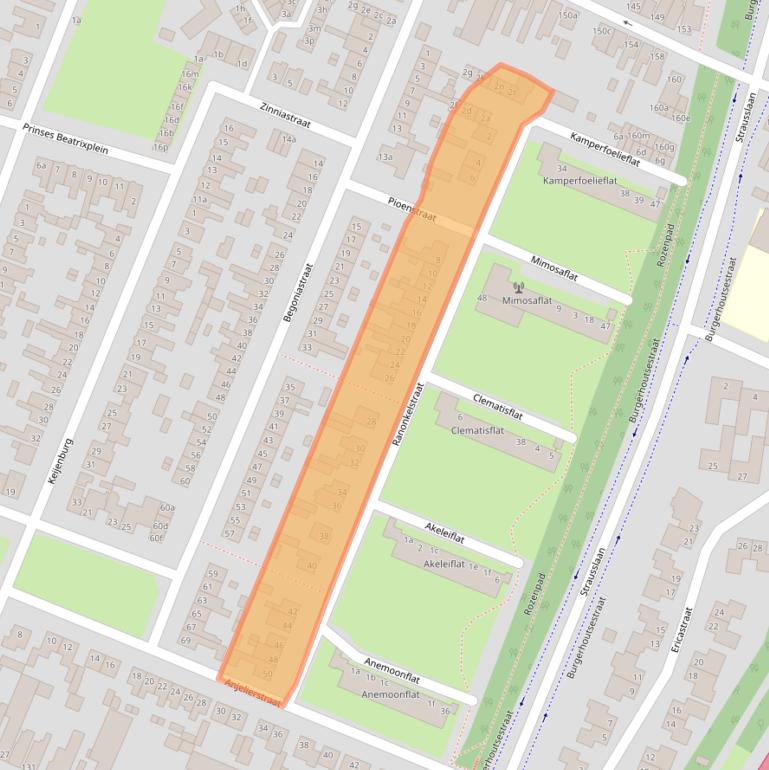 Kaart van postcodegebied 4702BW.