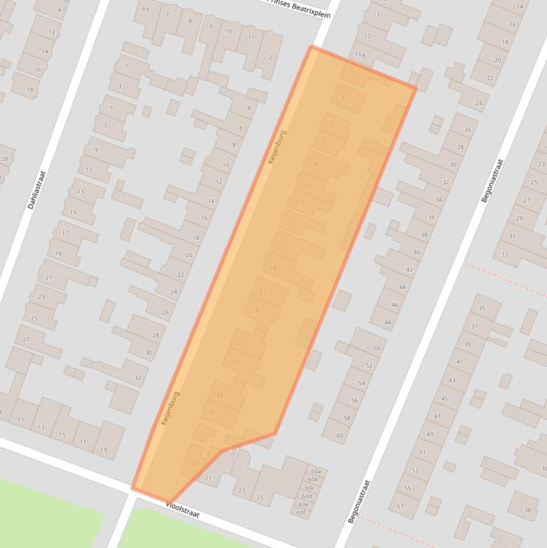 Kaart van postcodegebied 4702CE.