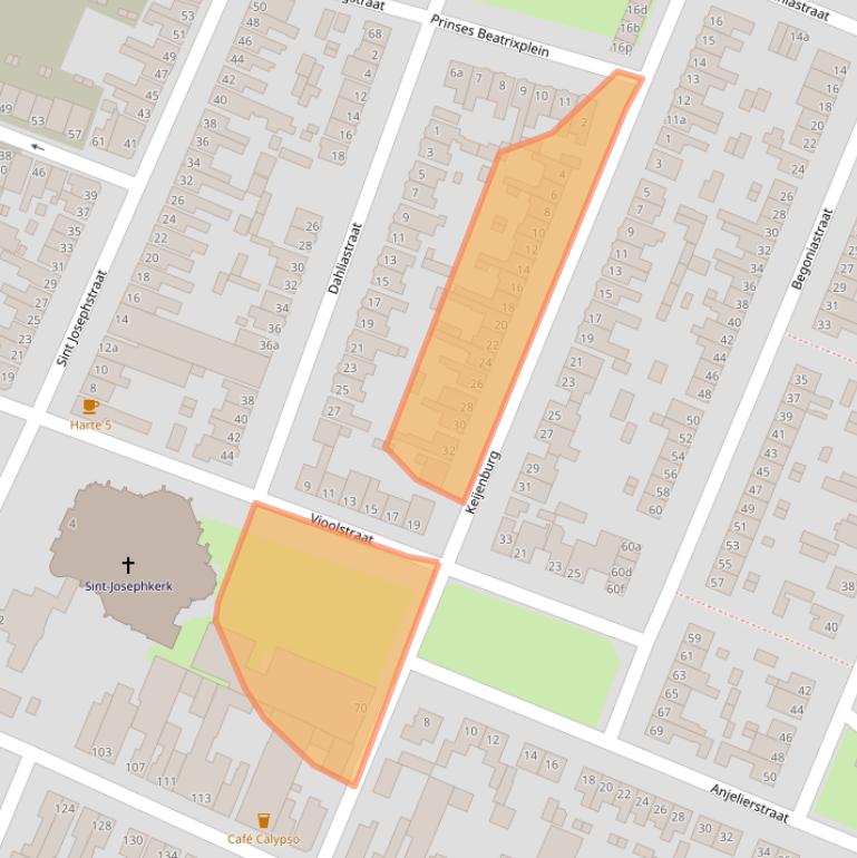 Kaart van postcodegebied 4702CG.