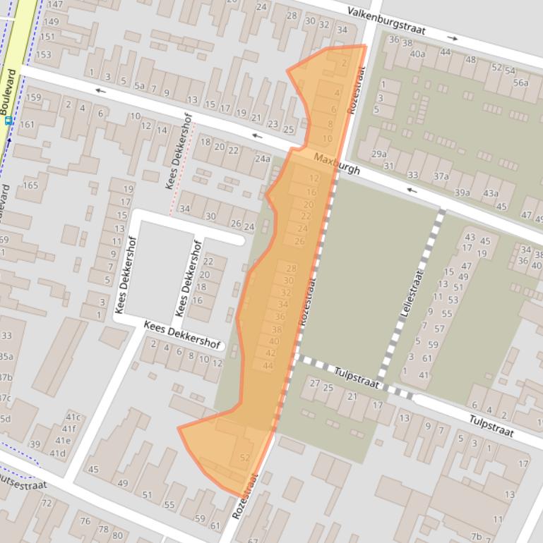 Kaart van postcodegebied 4702CN.