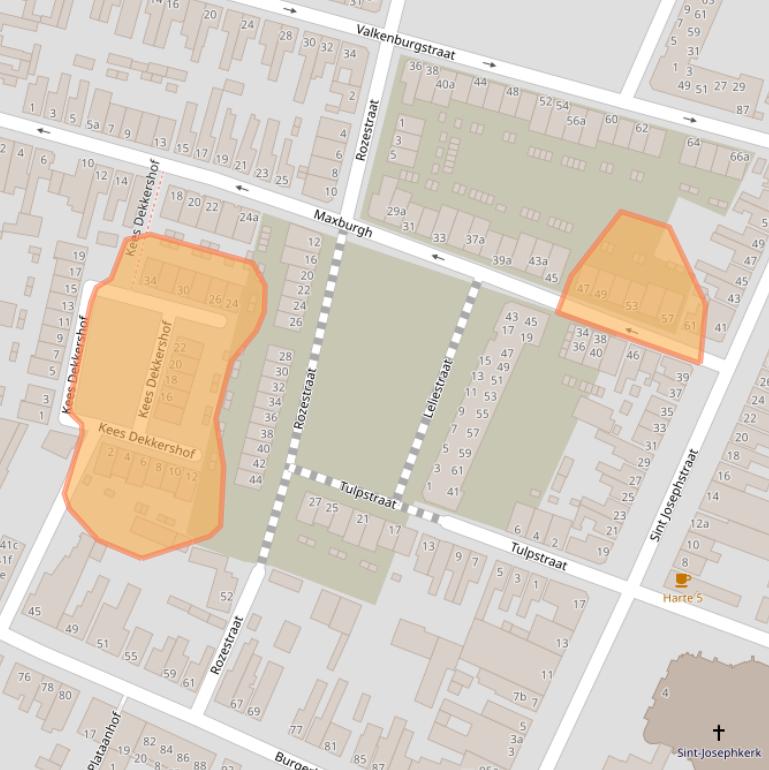 Kaart van postcodegebied 4702CR.