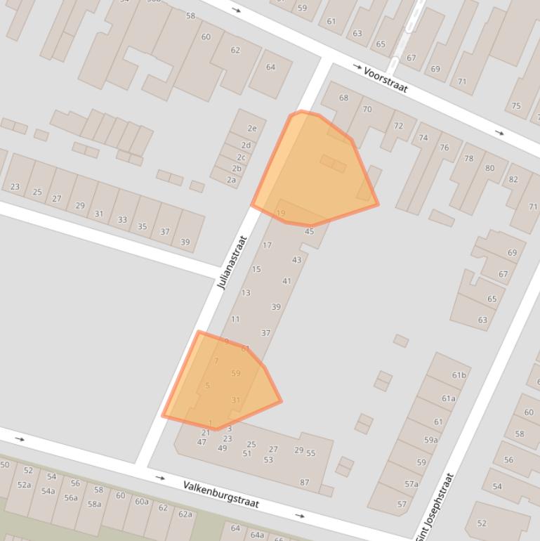 Kaart van postcodegebied 4702EA.