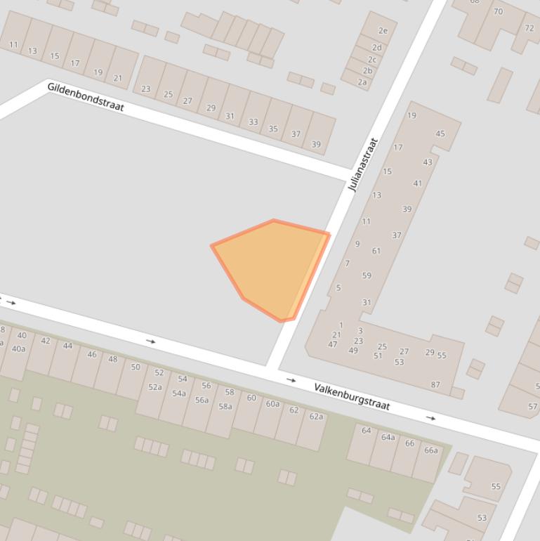 Kaart van postcodegebied 4702EB.