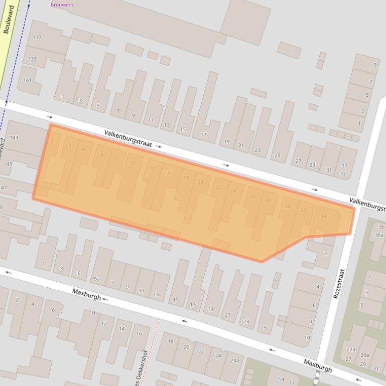 Kaart van postcodegebied 4702EE.