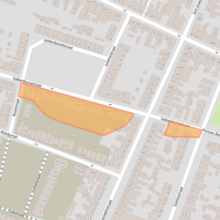 Kaart van postcodegebied 4702EG.