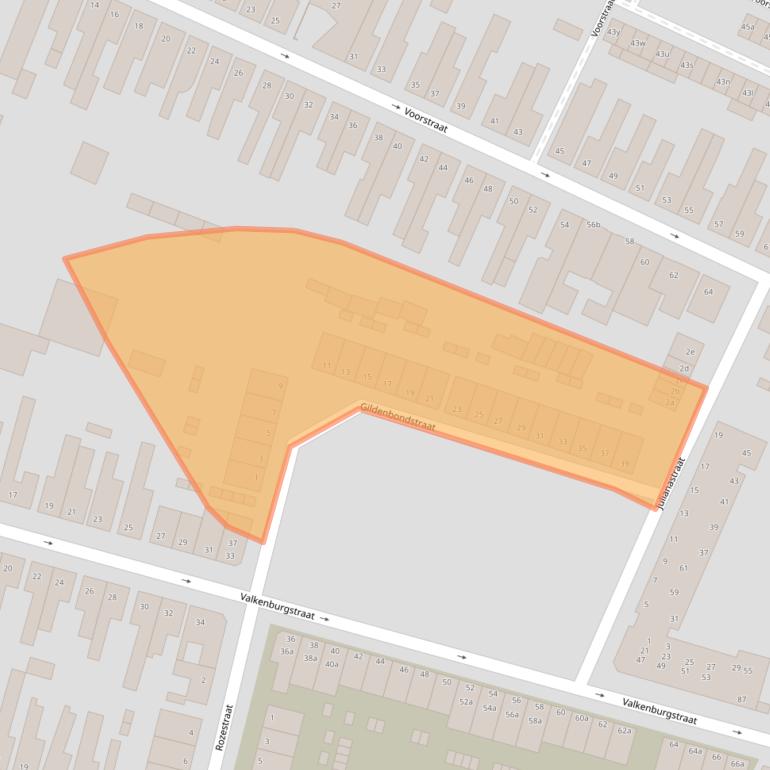 Kaart van postcodegebied 4702EH.