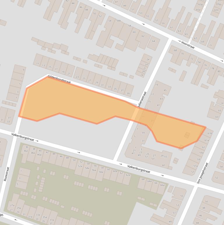 Kaart van postcodegebied 4702EK.