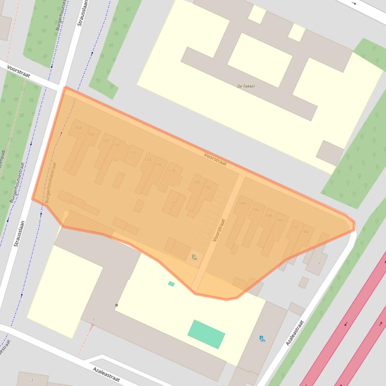 Kaart van postcodegebied 4702EW.