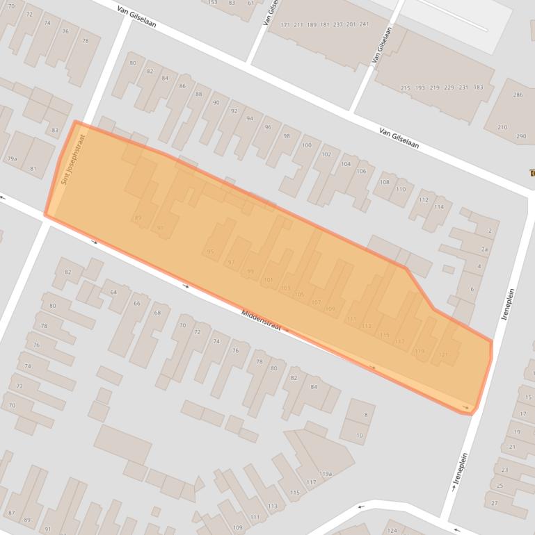 Kaart van postcodegebied 4702GC.