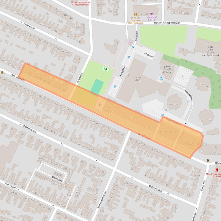 Kaart van postcodegebied 4702GJ.