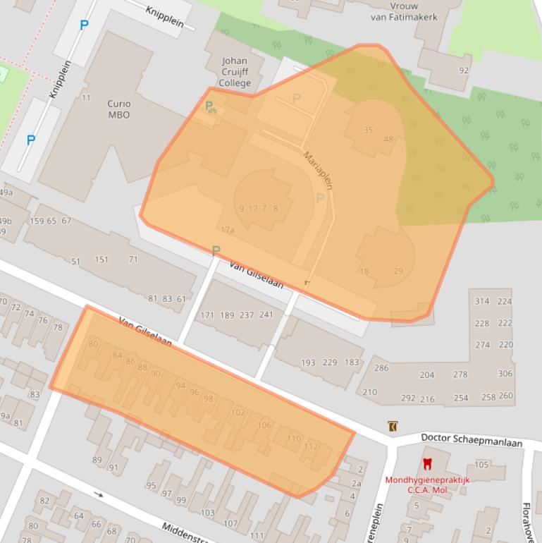 Kaart van postcodegebied 4702GM.