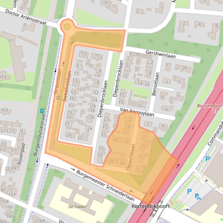 Kaart van postcodegebied 4702HB.