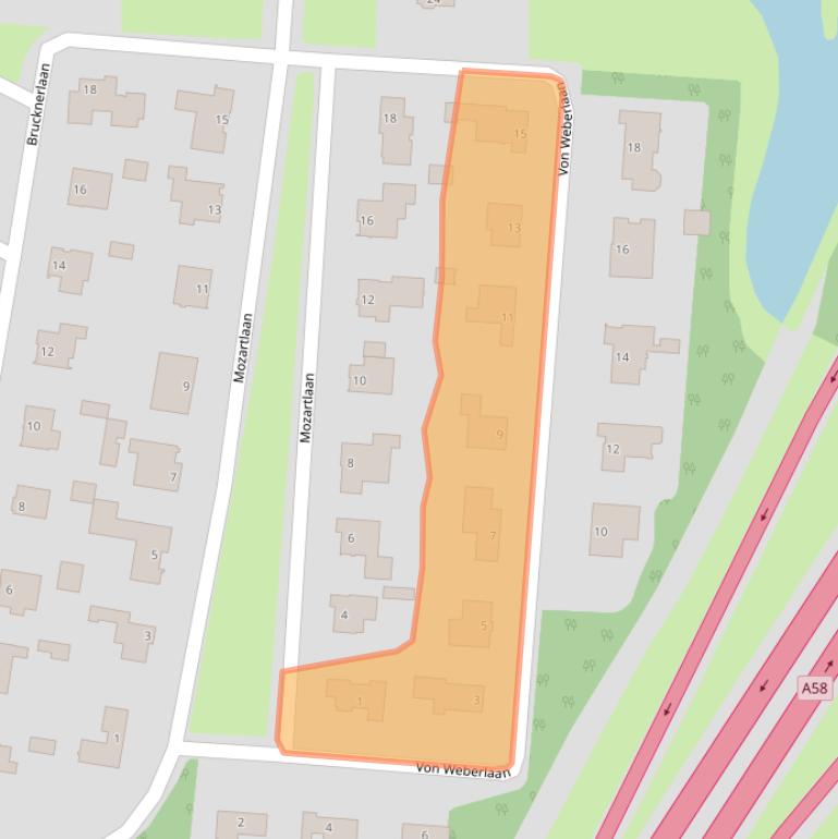 Kaart van postcodegebied 4702HJ.