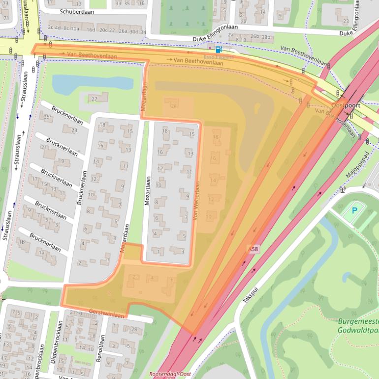 Kaart van postcodegebied 4702HK.