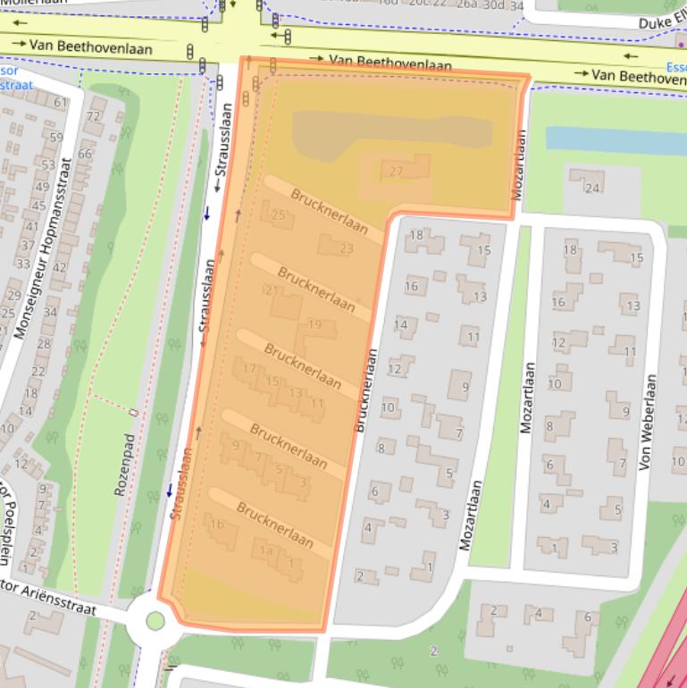 Kaart van postcodegebied 4702HM.