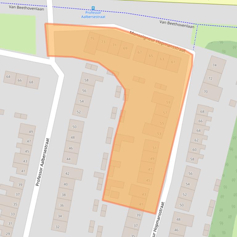 Kaart van postcodegebied 4702HT.