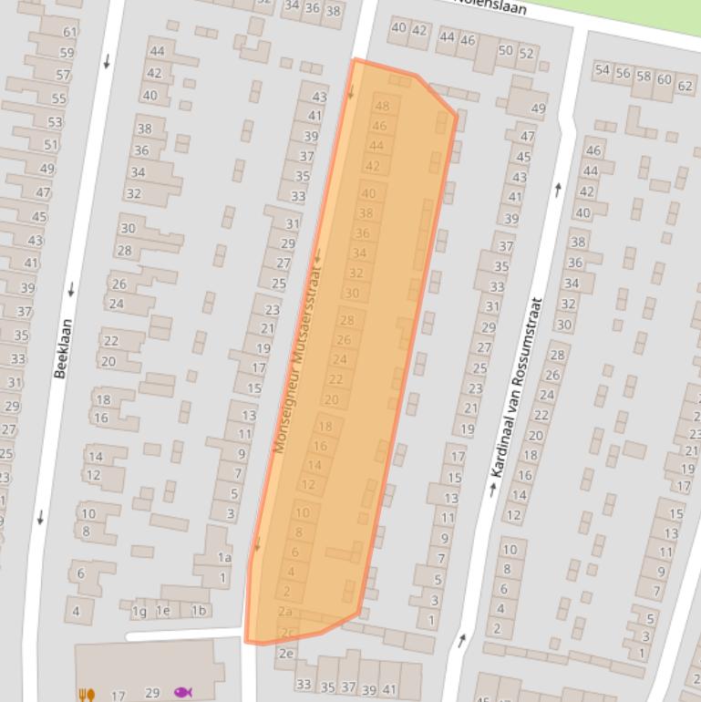 Kaart van postcodegebied 4702JH.