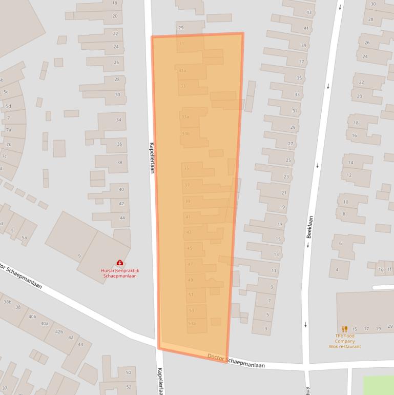 Kaart van postcodegebied 4702JN.